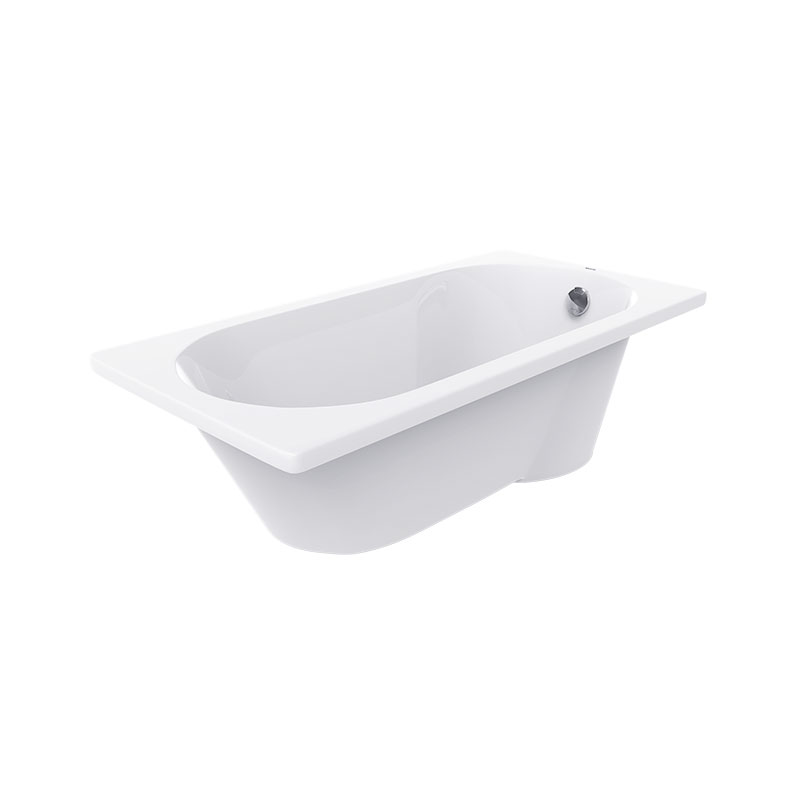 Bravat 1.7m Deck Mounted Simple Bathtub Superior Home